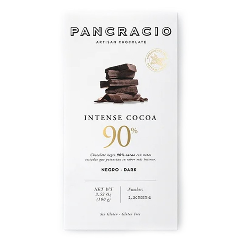 Tableta Pancracio Chocolate Negro Intenso 90%