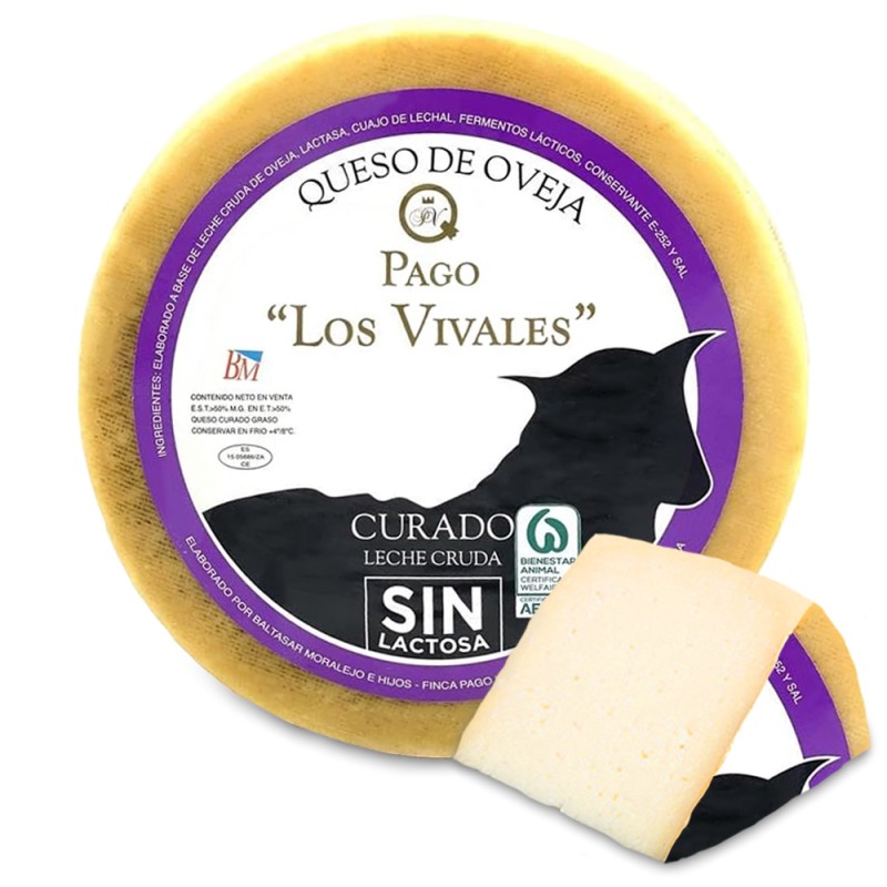 Queso Pago los Vivales Curado Sin Lactosa | Comprar quesos curados de oveja